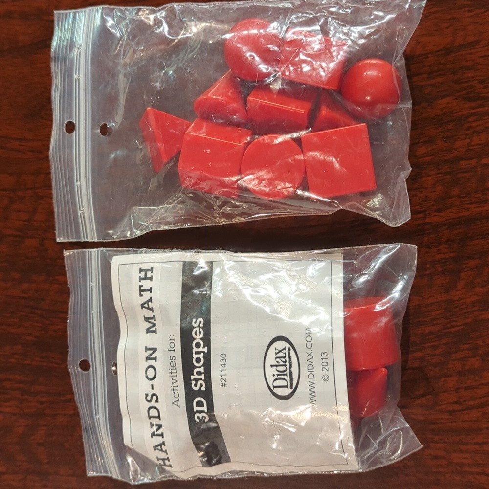 Hands-On Math 3D Shapes - 2 Packages of 10
